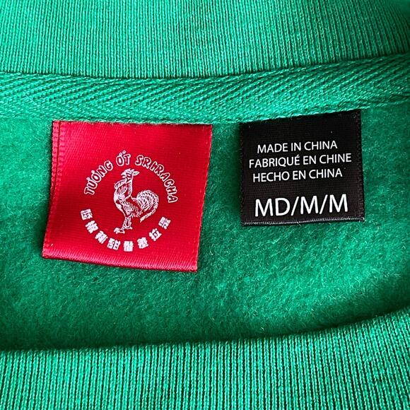 Huy Fong Rooster Sriracha Sauce Ugly Christmas Sweater with Pocket Sz Med  NWOT - Picture 4 of 4